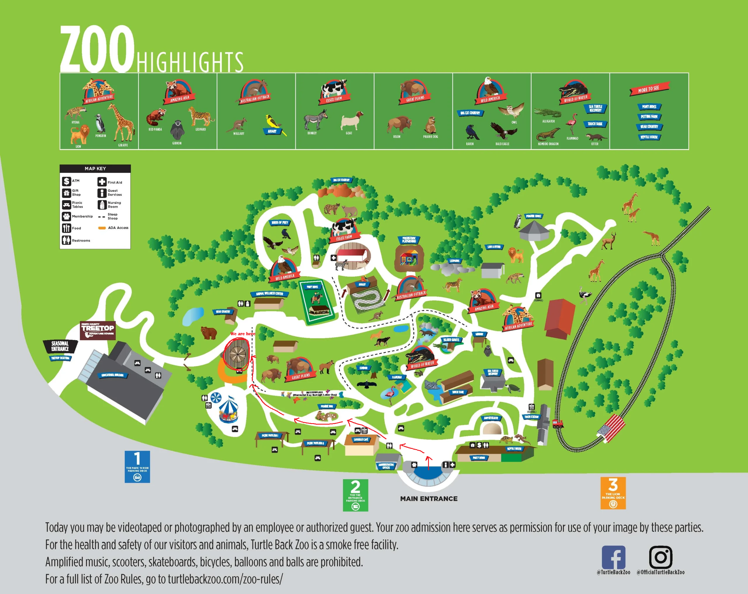 Turtle Back Zoo map